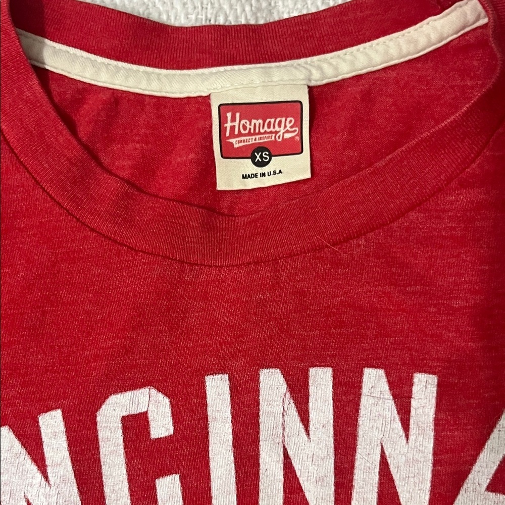 HOMAGE Red Cincinnati Short Sleeve Tee - Picture 2 of 5